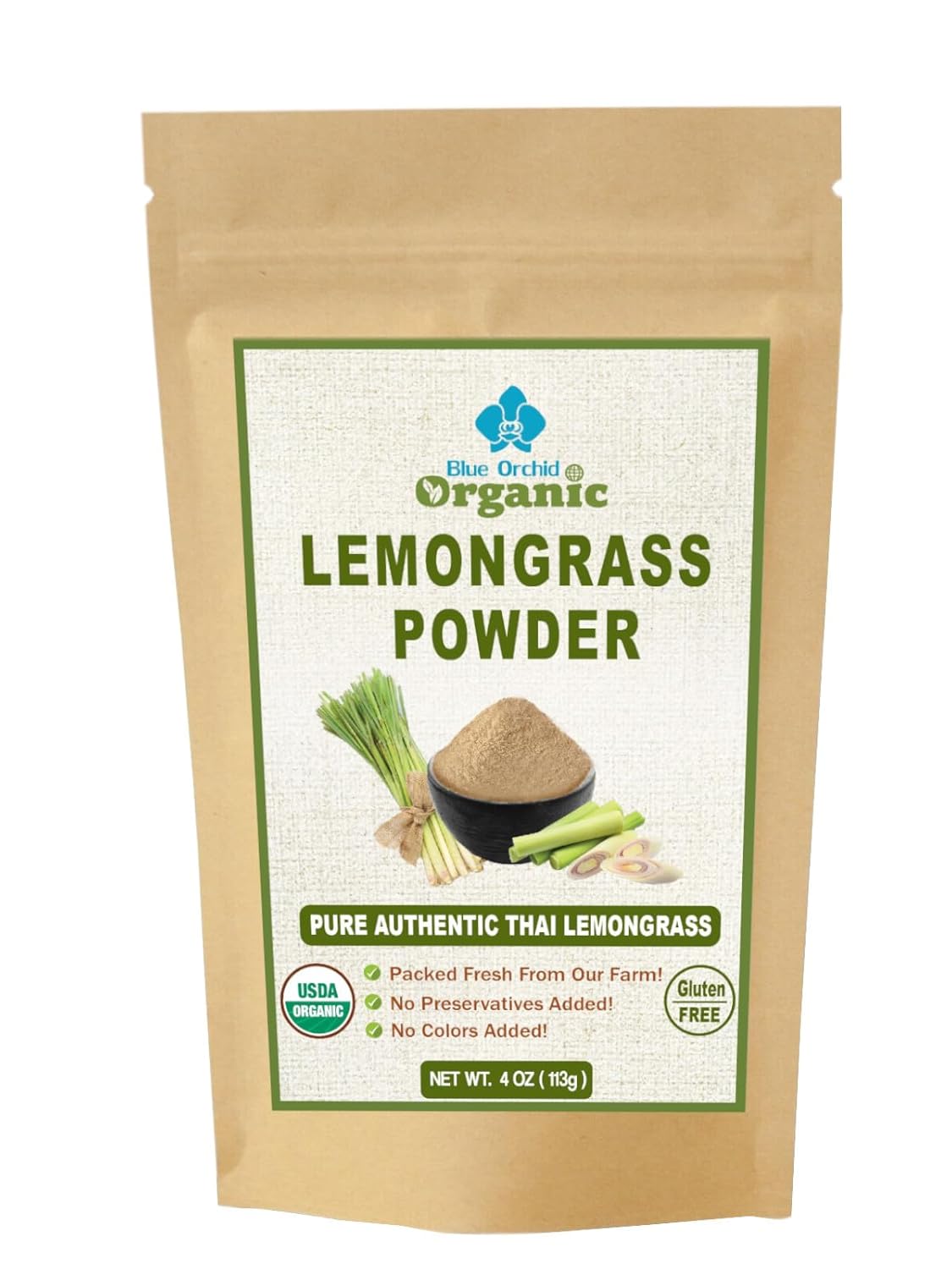 Dried Lemongrass Powder Organic Thai Herb